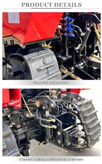 tracteur à main Mini motoculteur sur chenilles motoculteur rotatif à énergie Diesel